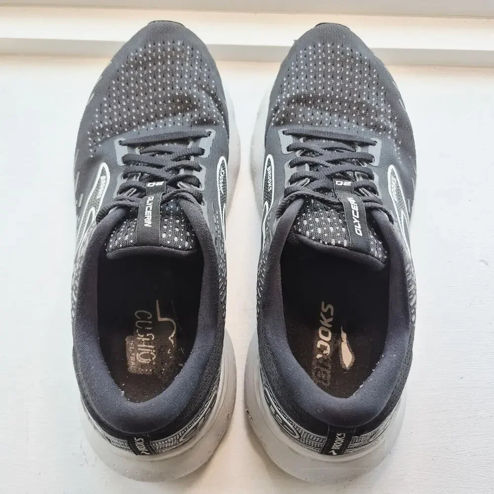 Brooks Glycerin 20 Men’s Size 10.5 D Black & White Running Training 1103821D059